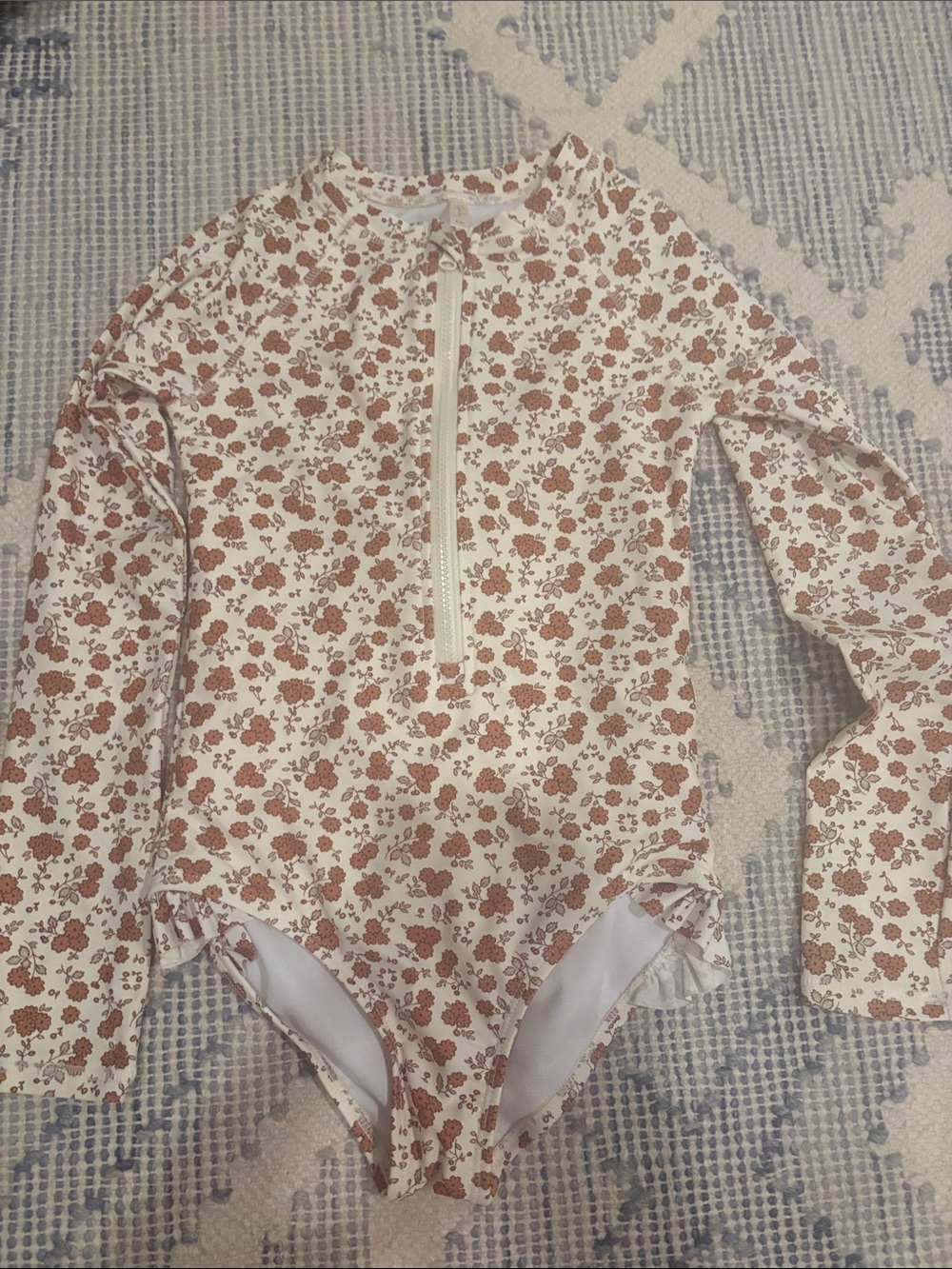 Rylee + Cru floral zip bathing suit